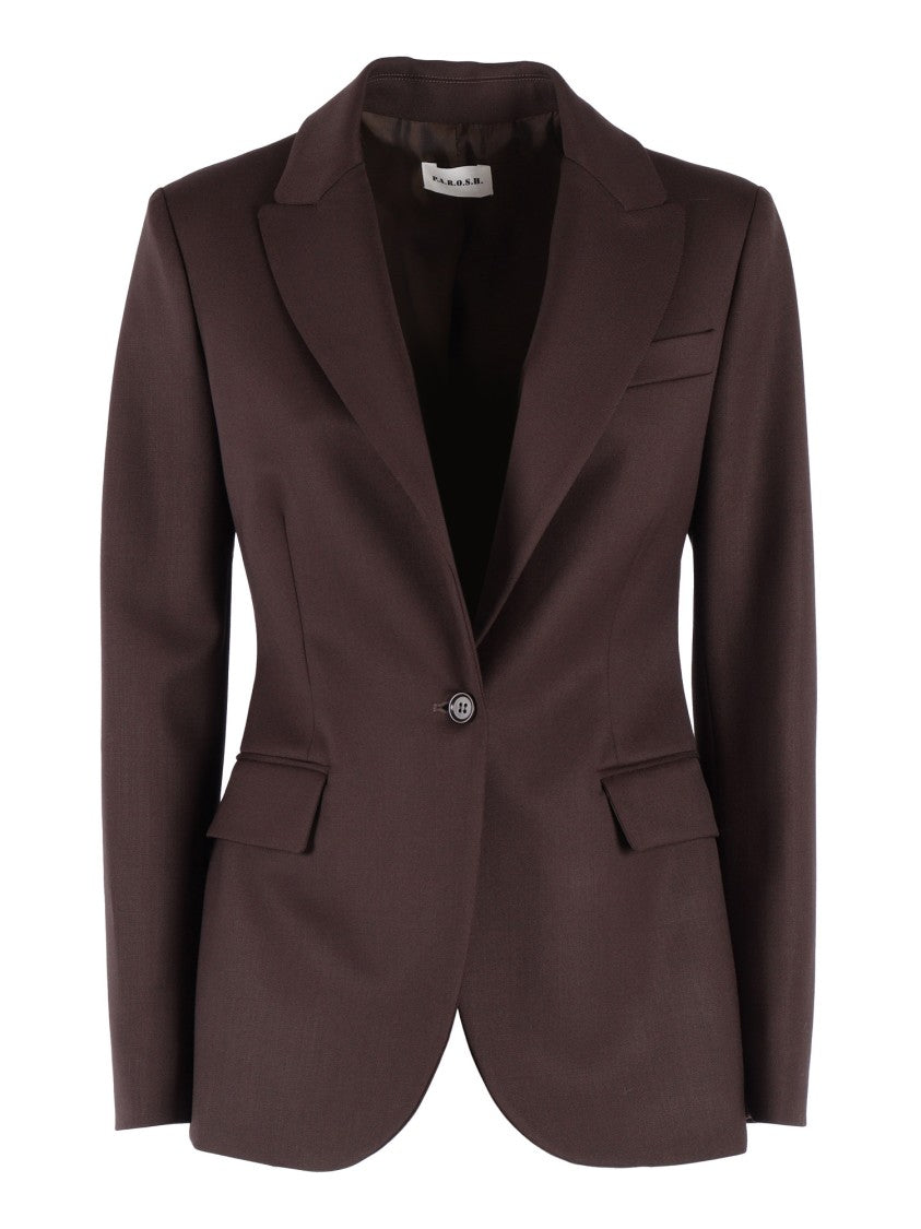 P.A.R.O.S.H. Tailored Blazer With Structured Shoulders