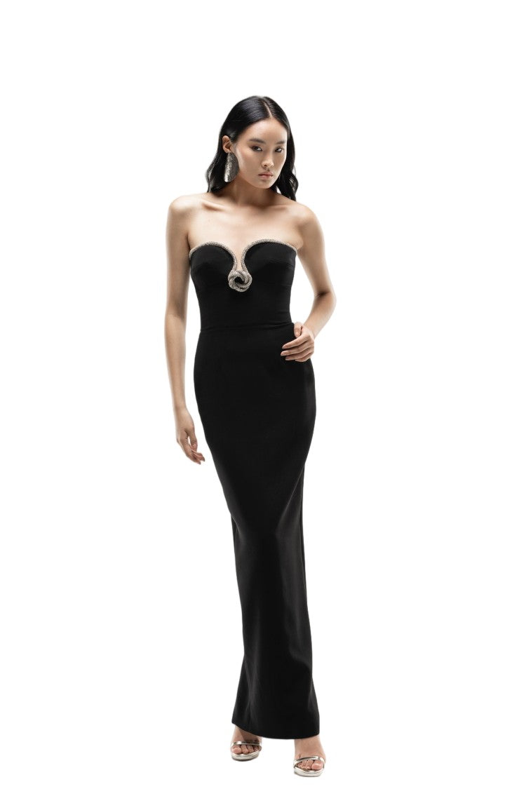 Saiid Kobeisy Strapless Dress With Crystal Embellishment