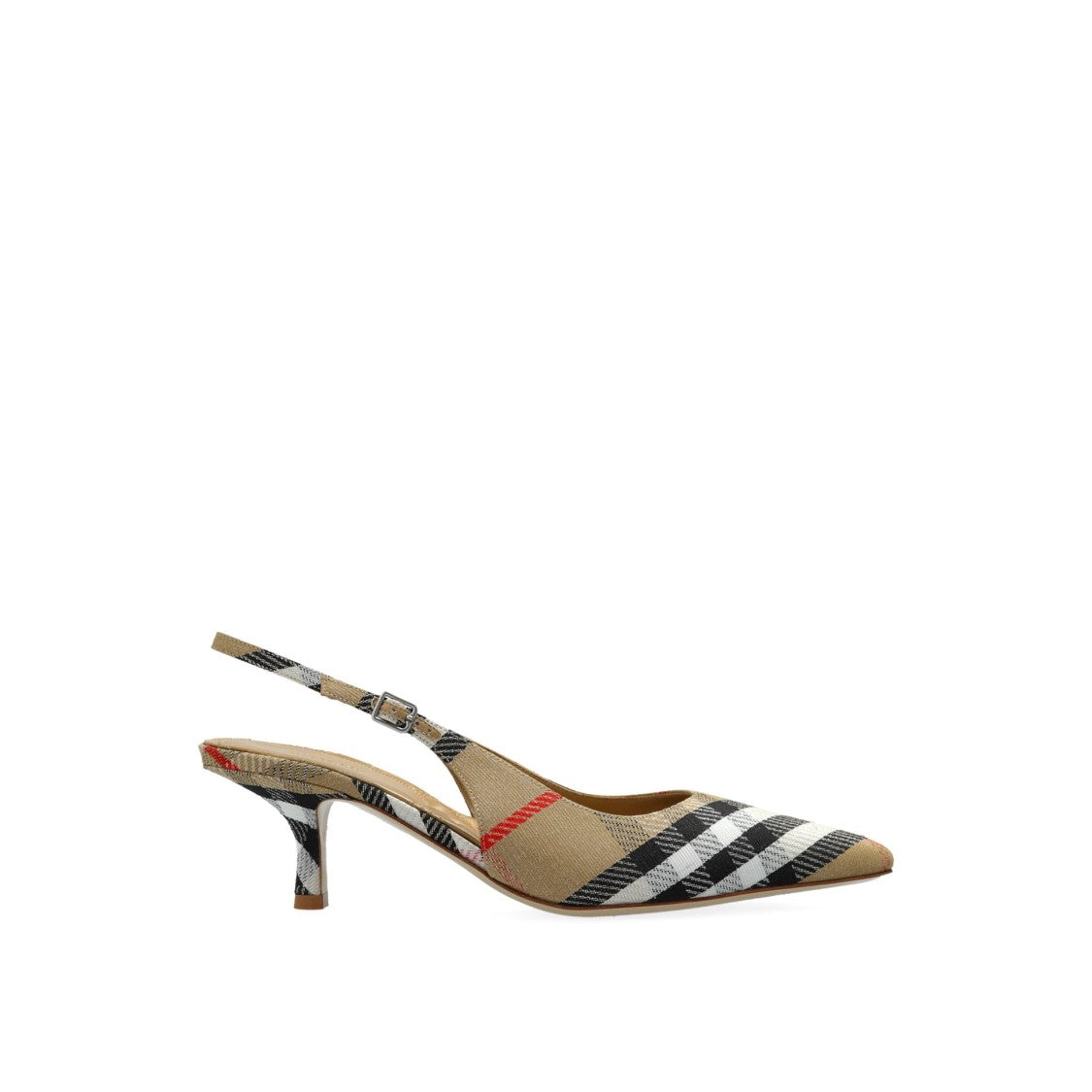 Burberry Birdie Check Slingback Pumps
