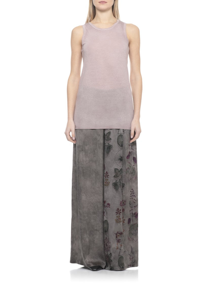 Avant Toi Purple Cotton Crewneck Tank Top