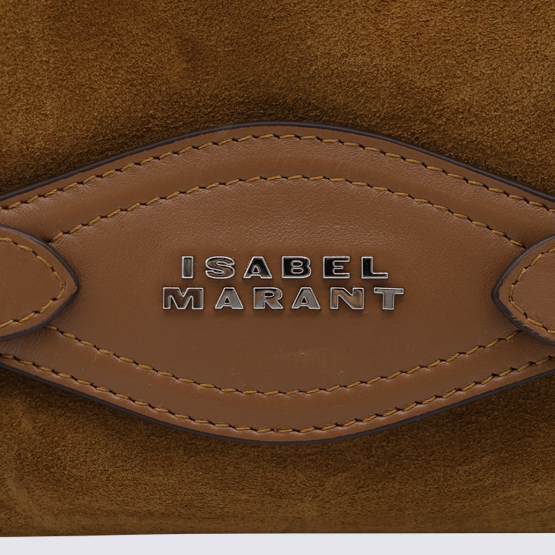 Isabel Marant Suede And Leather Bag With Zip Closure And Brand Patch