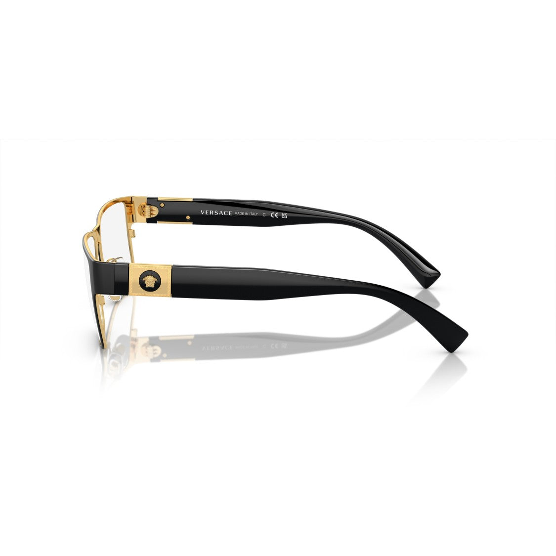 Versace 0Ve1274 Rectangular Black Eyeglasses