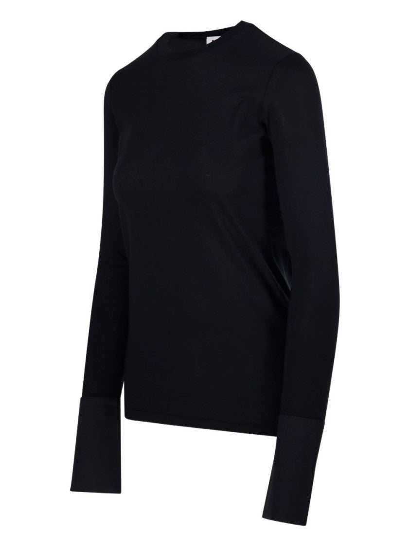 Darkpark Refined Black Long-Sleeve Top With Wide Cuffs