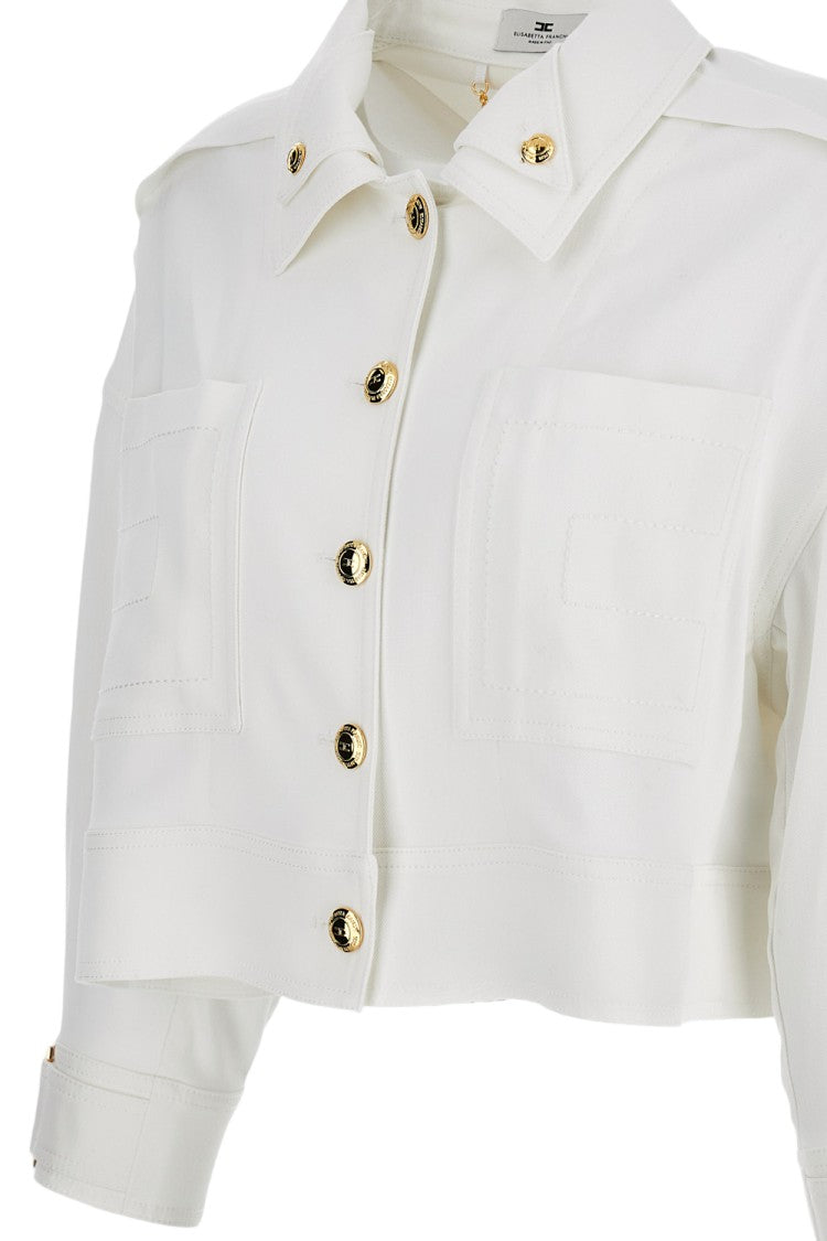 Elisabetta Franchi Gold-Button Relaxed Jacket