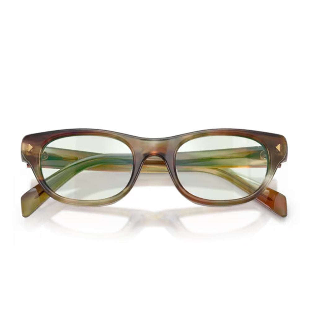 Prada Translucent Acetate Cat-Eye Sunglasses With Striped Pattern