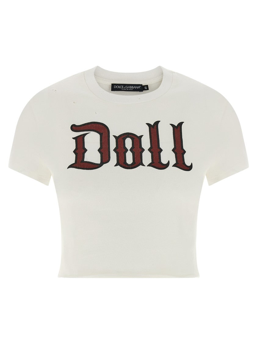 Dolce & Gabbana Used Effect Cotton T-Shirt