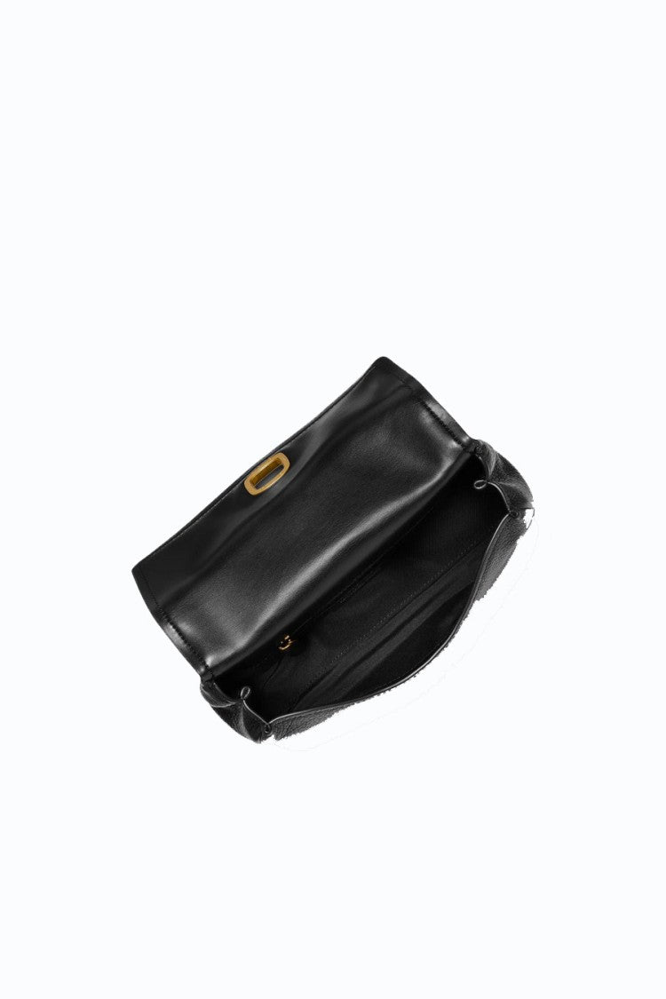 Michael Kors Black Flap Chain Strap Leather Shoulder Bag