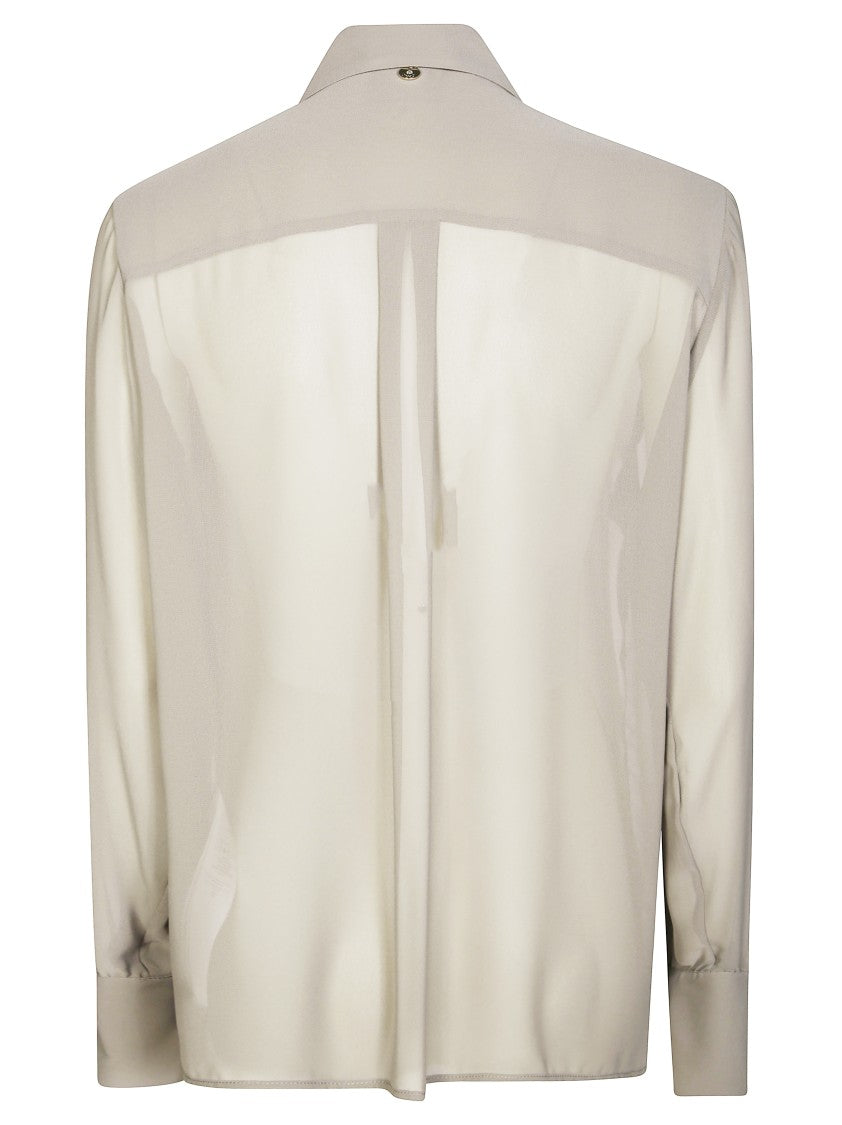 Liu Jo Sheer Lightweight Blouse With Classic Collar