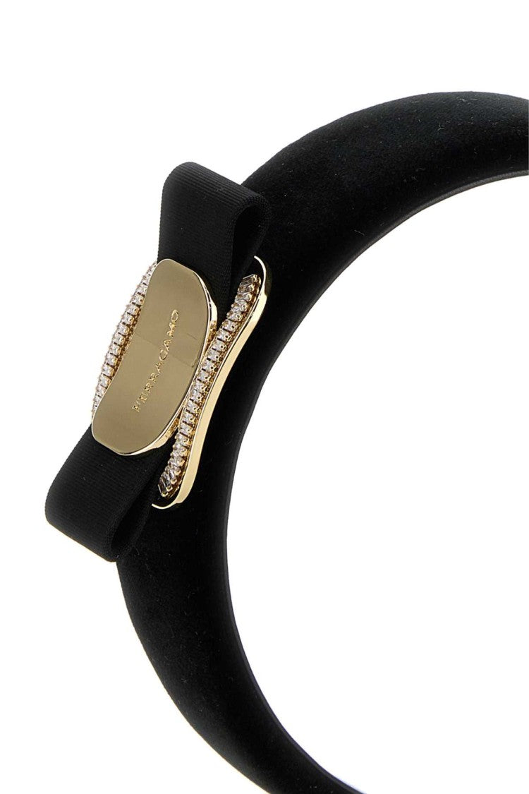 Salvatore Ferragamo Black Velvet Hair Band