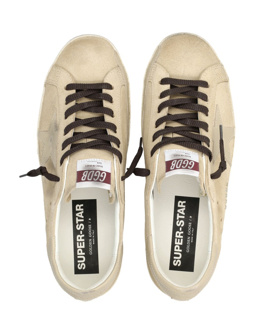 Golden Goose Super Star Beige Suede Low Sneakers