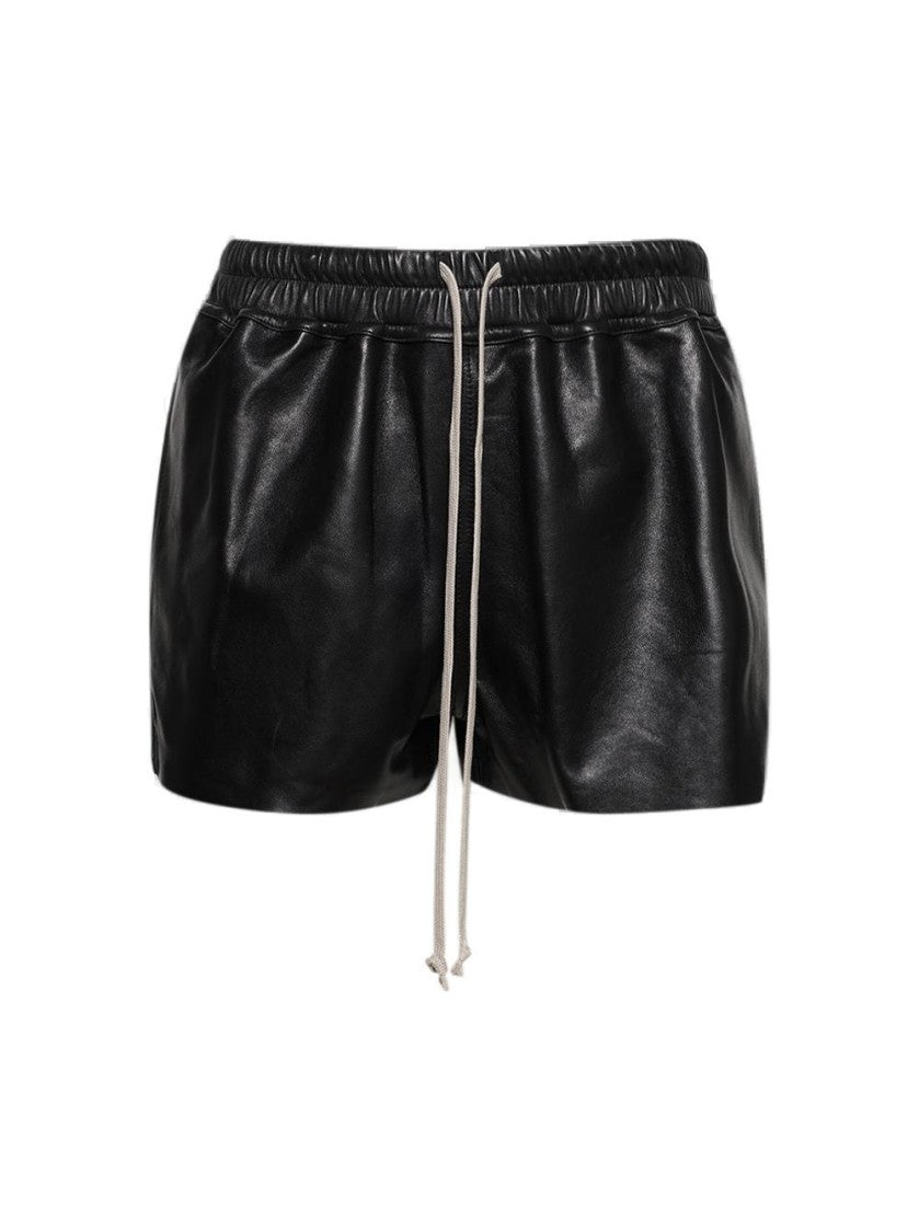 Rick Owens Leather Short Boxers Black