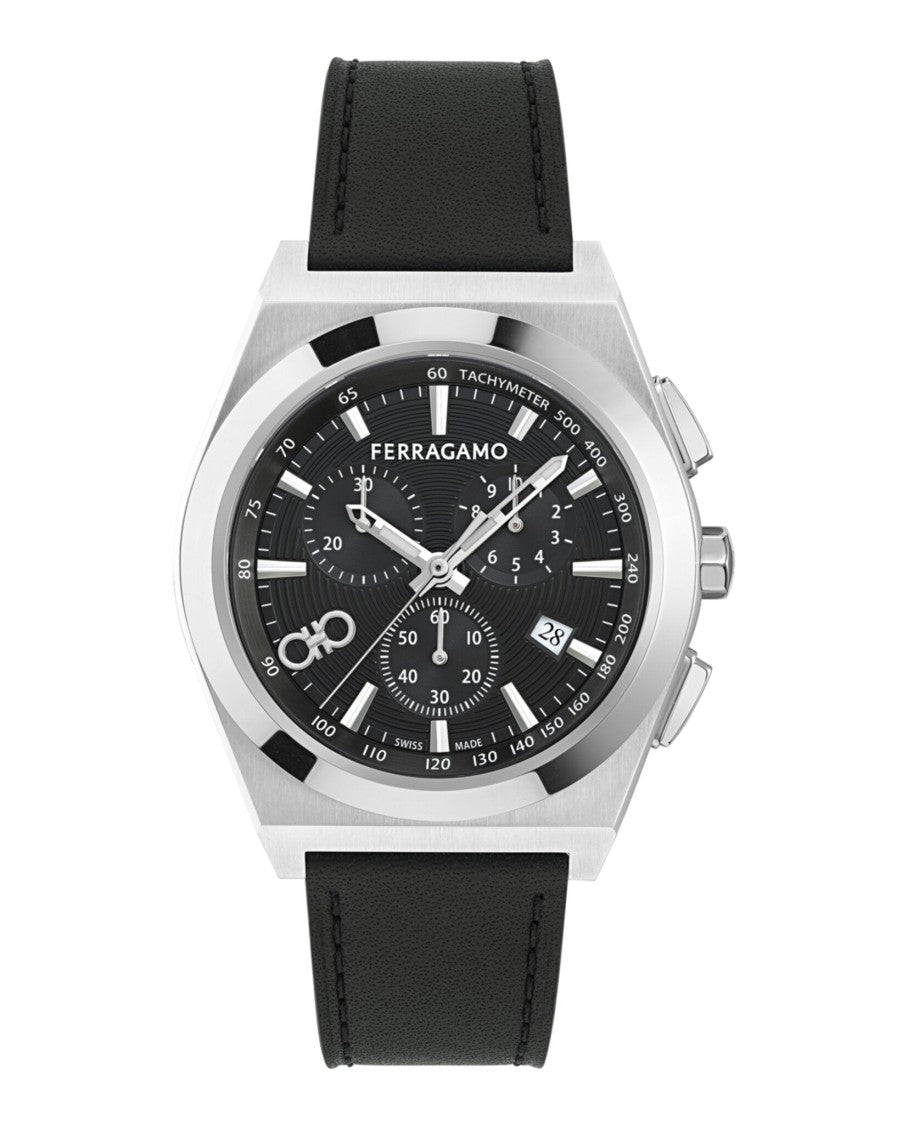 Ferragamo Vega Upper East Chrono Leather Watch