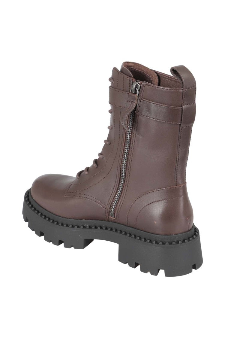 Ash Comboa Mustang Leather Ankle Boots