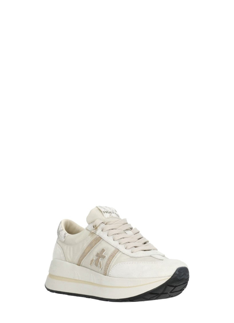Premiata Ivory Bethcoin 8145 Suede Sneakers
