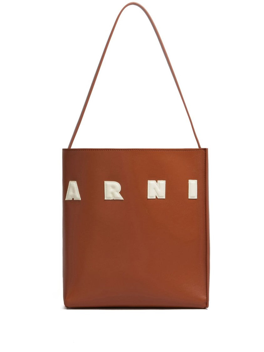 Marni Spacious Calfskin Shopper Bag