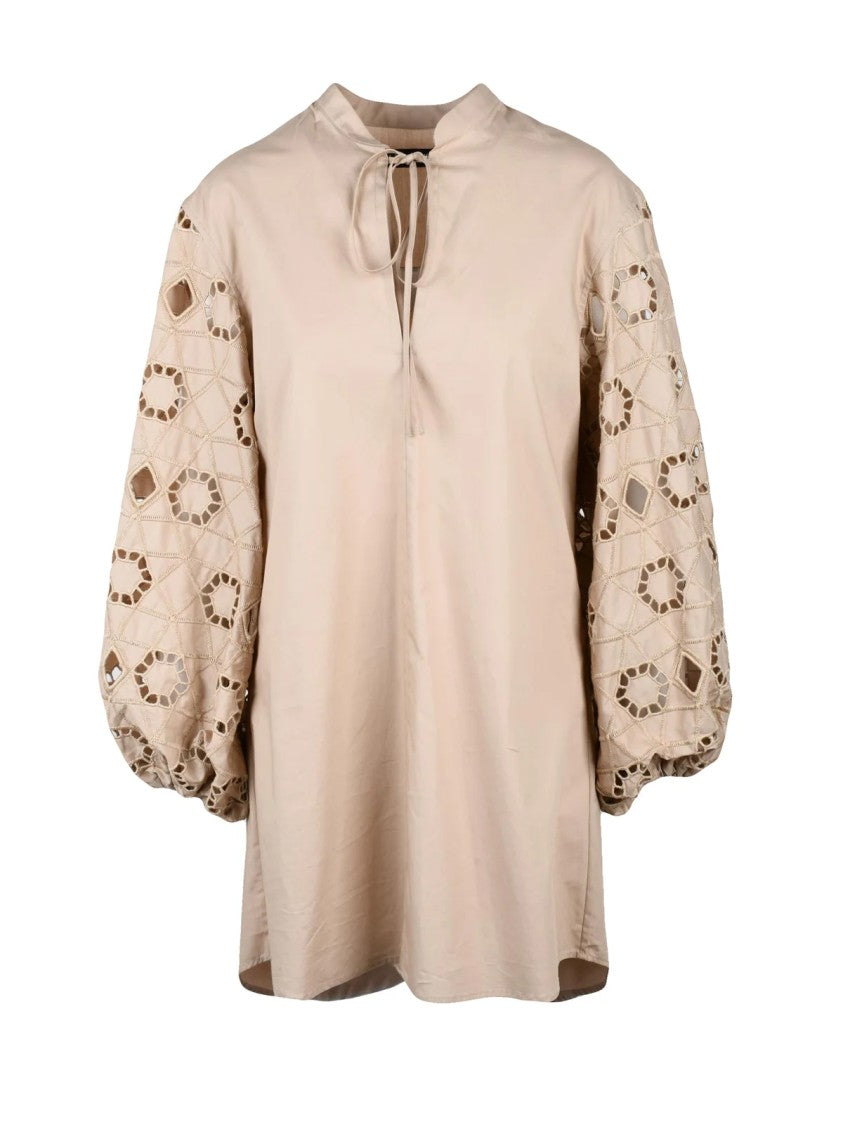Dondup Cotton Tunic Dress - Beige