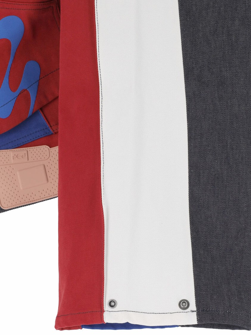 Pdf Black Color-Block Wide-Leg Denim Jeans