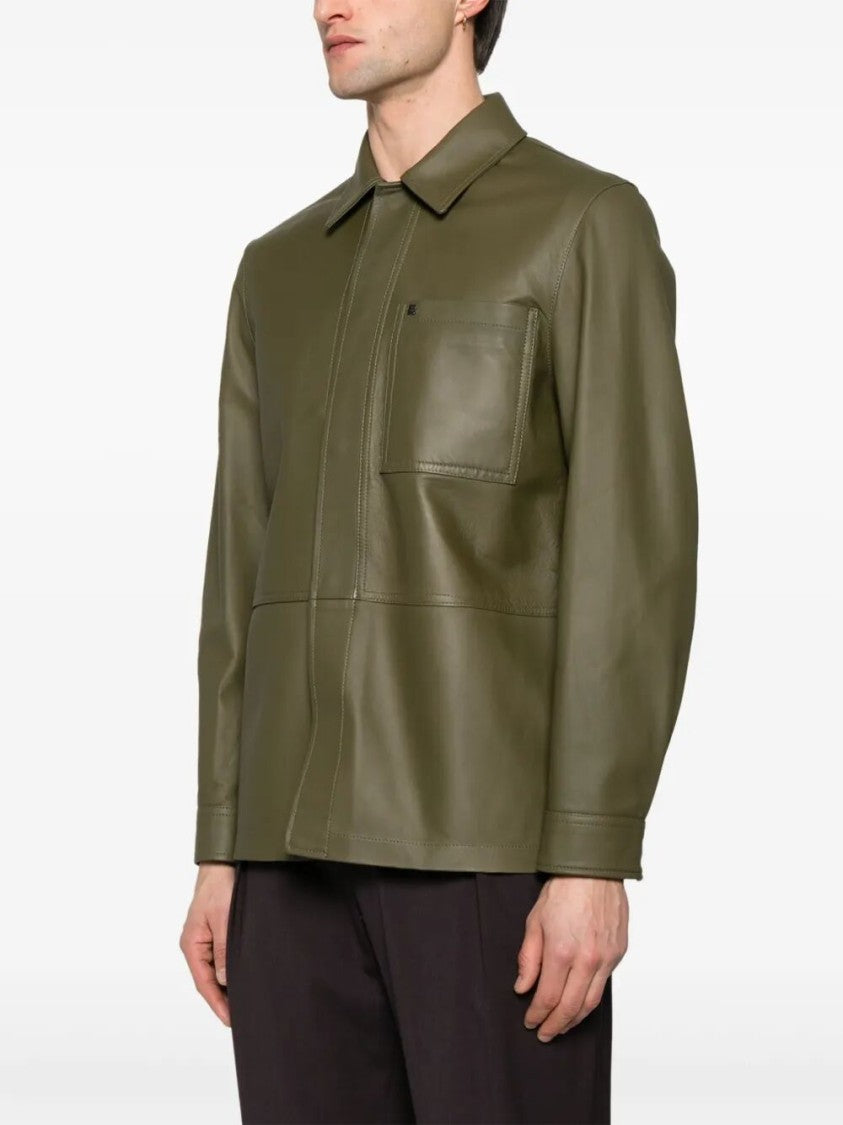 Tagliatore Tailored Lambskin Jacket With Classic Collar