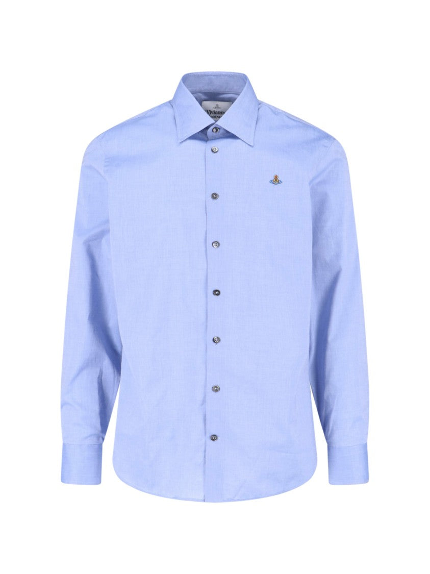 Vivienne Westwood Blue Ghost Cotton Long-Sleeve Shirt