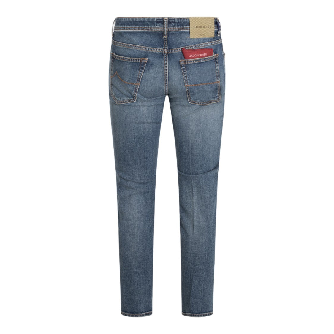 Jacob Cohen Medium Blue Slim Fit Jeans With Subtle Fading