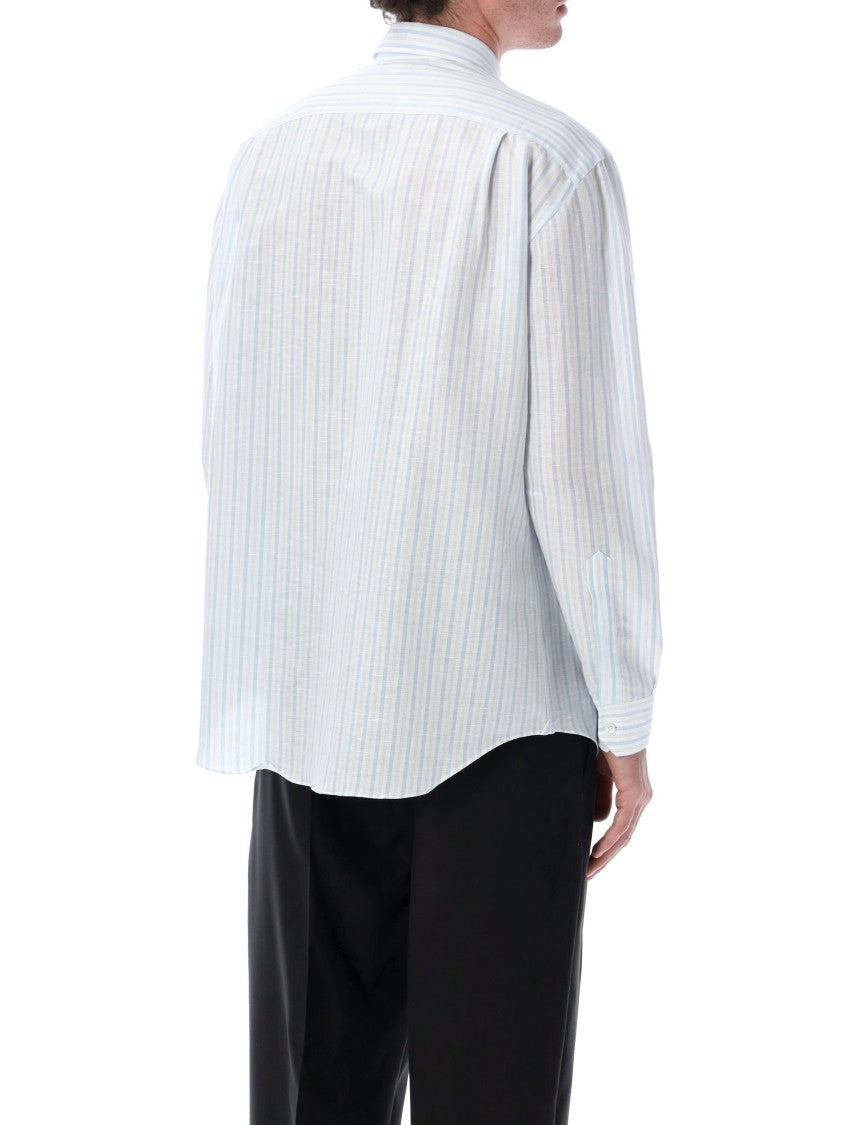 Salvatore Piccolo Alberto Classic Stripe Cotton Blend Shirt