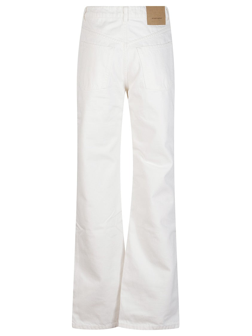 Ami Paris White Five-Pocket Styling Denim Jeans