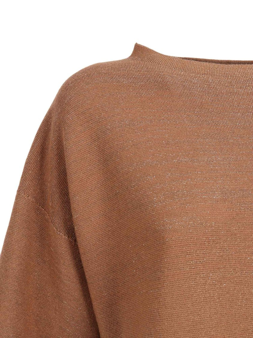 Fabiana Filippi Brown Links Lurex Mini Dress