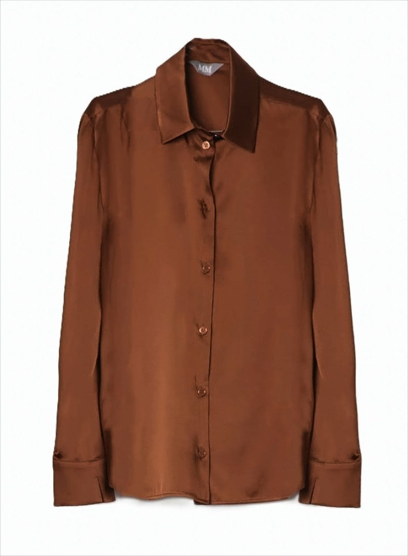Max Mara Refined Silk Blouse With Classic Collar