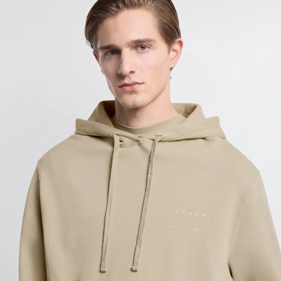 Hogan Ecru Hoodie Sweatshirt