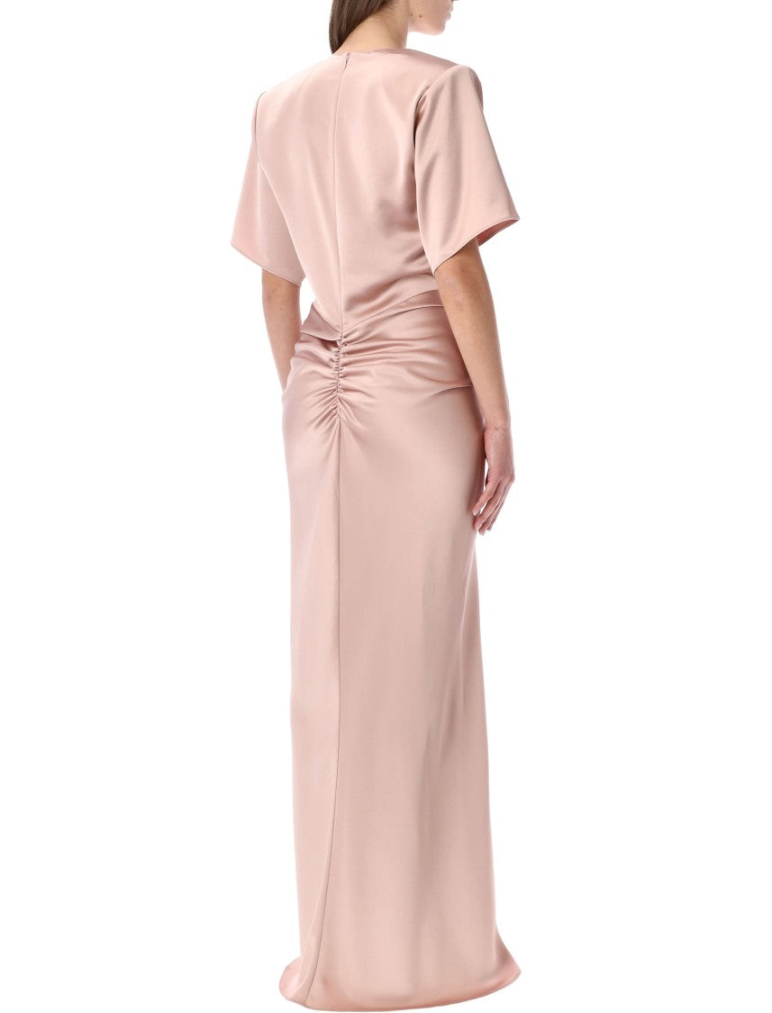 The Andamane Iris Satin Maxi Dress