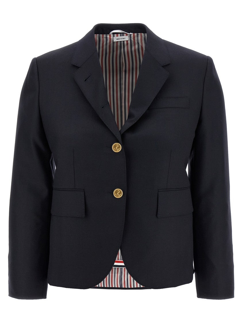 Thom Browne Tailored Black Wool Blazer