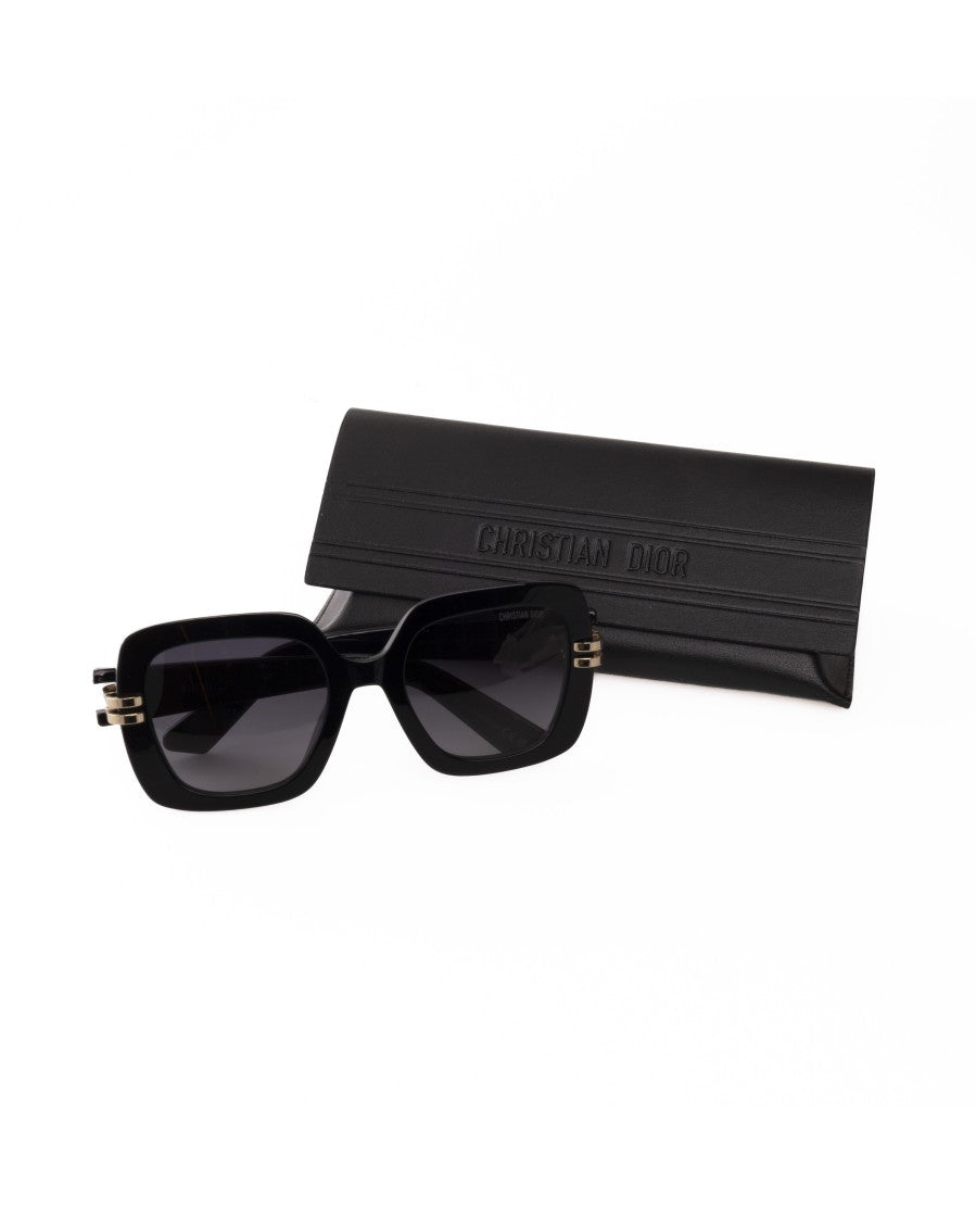 Dior Oversized Square Sunglasses With Gradient Grey Lenses