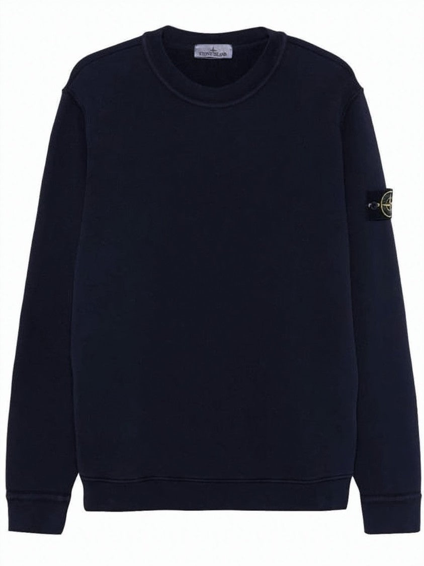 Stone Island Minimalist Black Long-Sleeve T-Shirt With Distinctive Branding