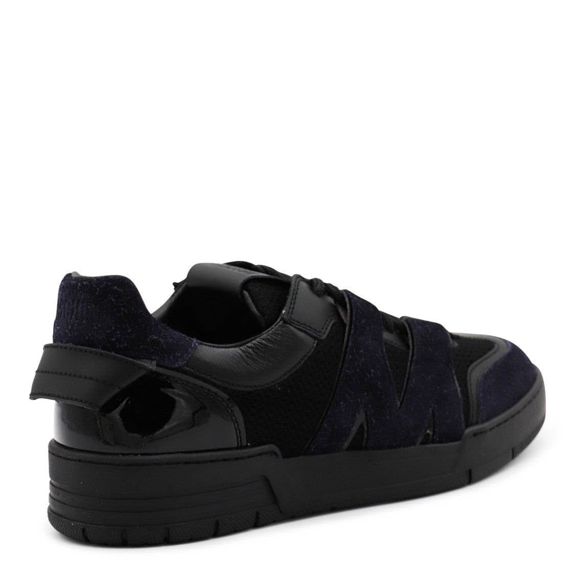 Moschino Black Leather Sneakers