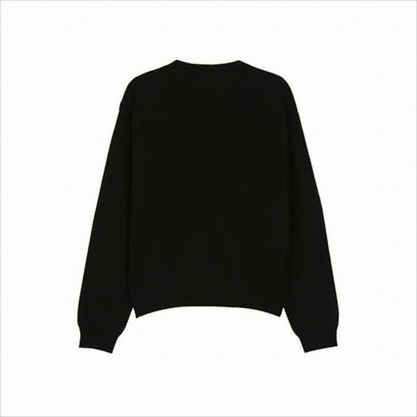 Andersson Bell Black Sweater With Large Blue Heart Graphic