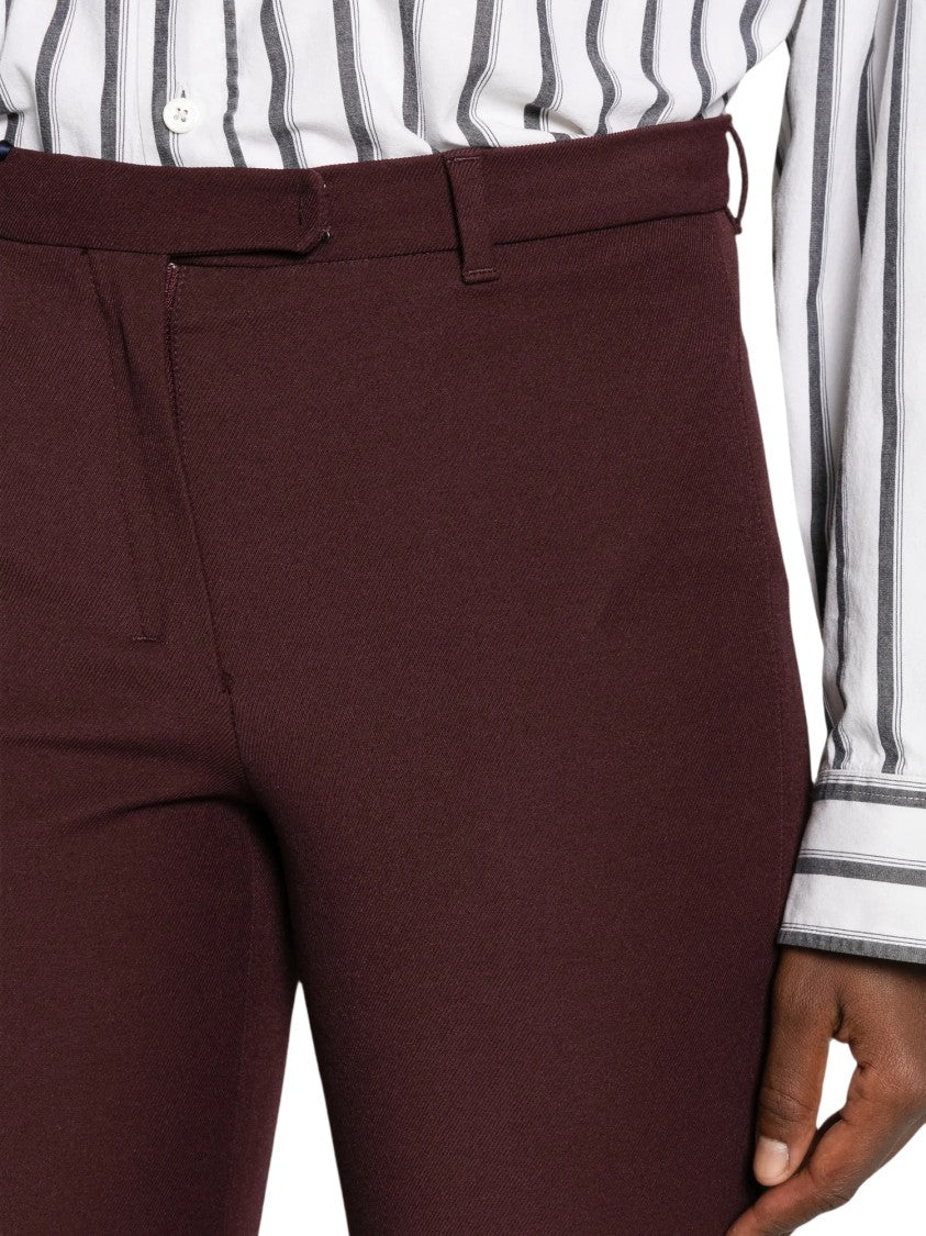 Max Mara Burgundy Umanita High-Waisted Pants