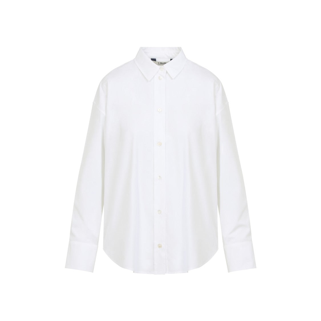 Max Mara White Long-Sleeve Cotton Shirt