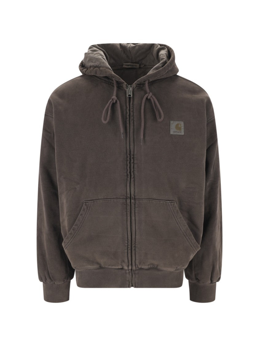 Carhartt Wip Brown Vista Padded Hooded Cotton Denim Jacket