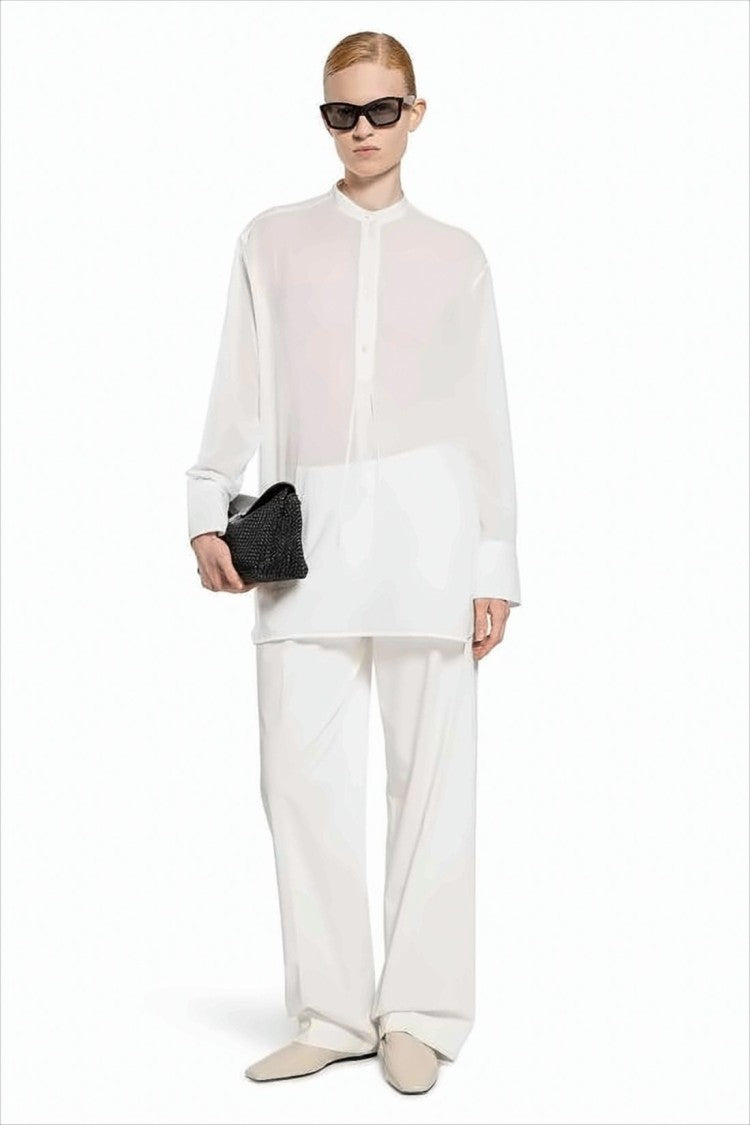 Totême Loose-Fitting White Organic Cotton Shirt With Minimalist Design