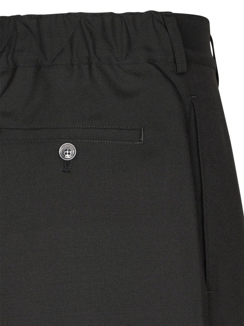 Marni Relaxed Fit Black Trousers With Tapered Leg