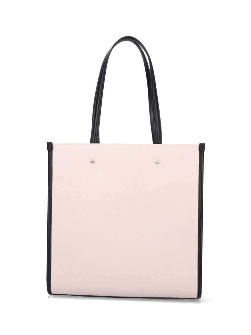 Jimmy Choo "N/S" Medium Canvas Tote – Beige