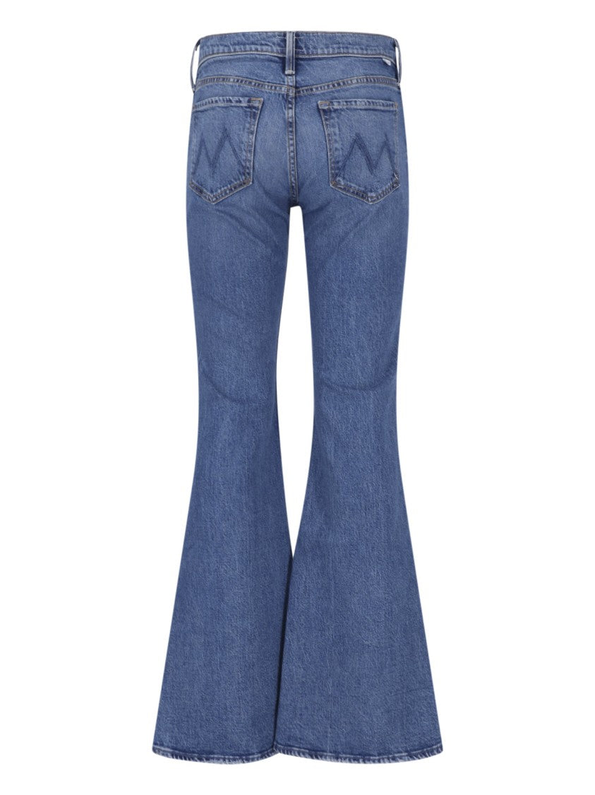 Mother Flared Denim Jeans With Low-Rise Waist And Retro Silhouette