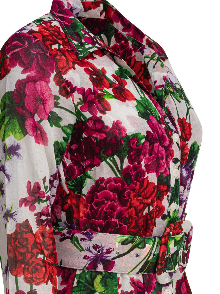 Samantha Sung Floral Print Cotton Dress