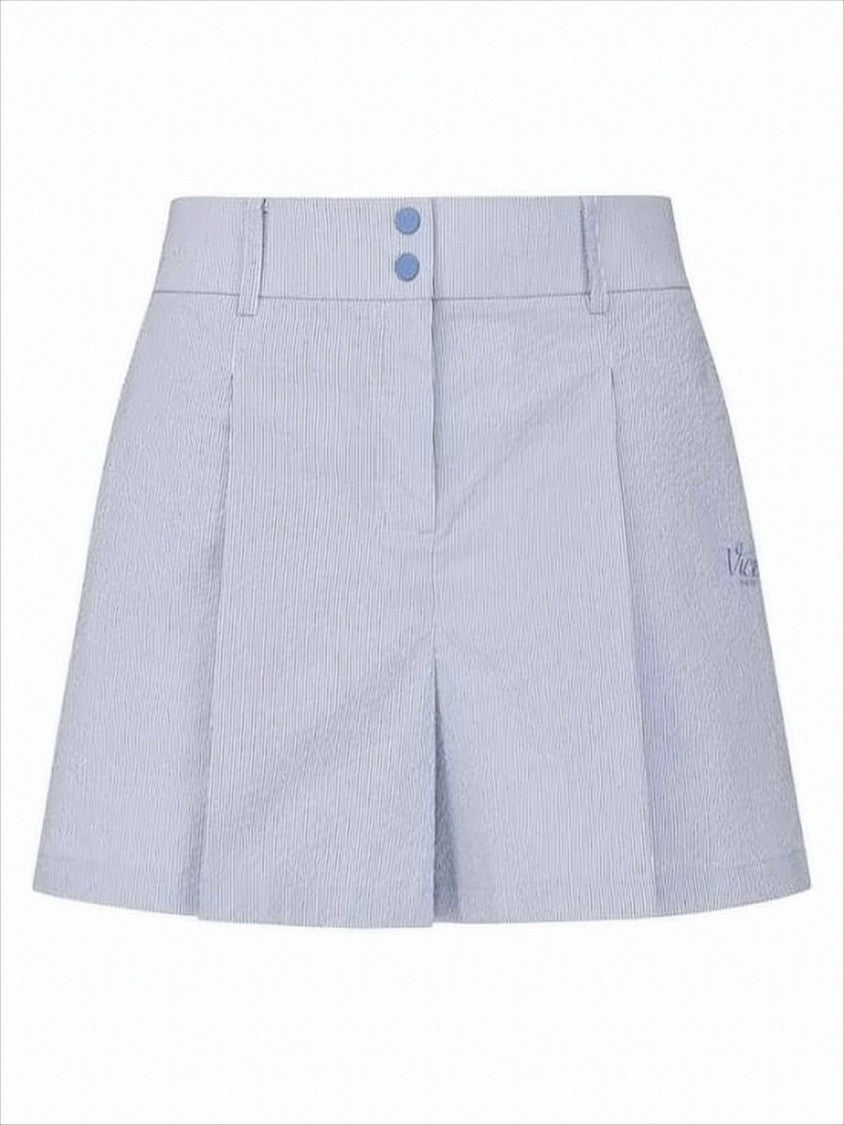 Vice Golf Subtle Pinstripe Shorts With Pleat Detail