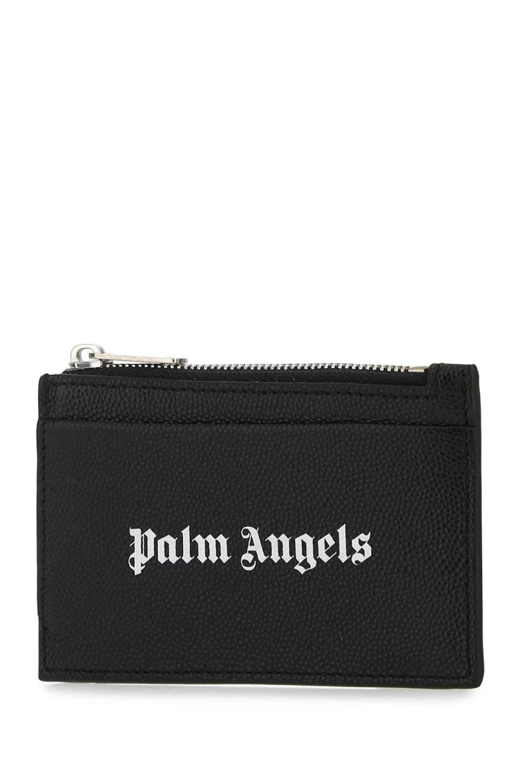 Palm Angels Black Leather Card Holder
