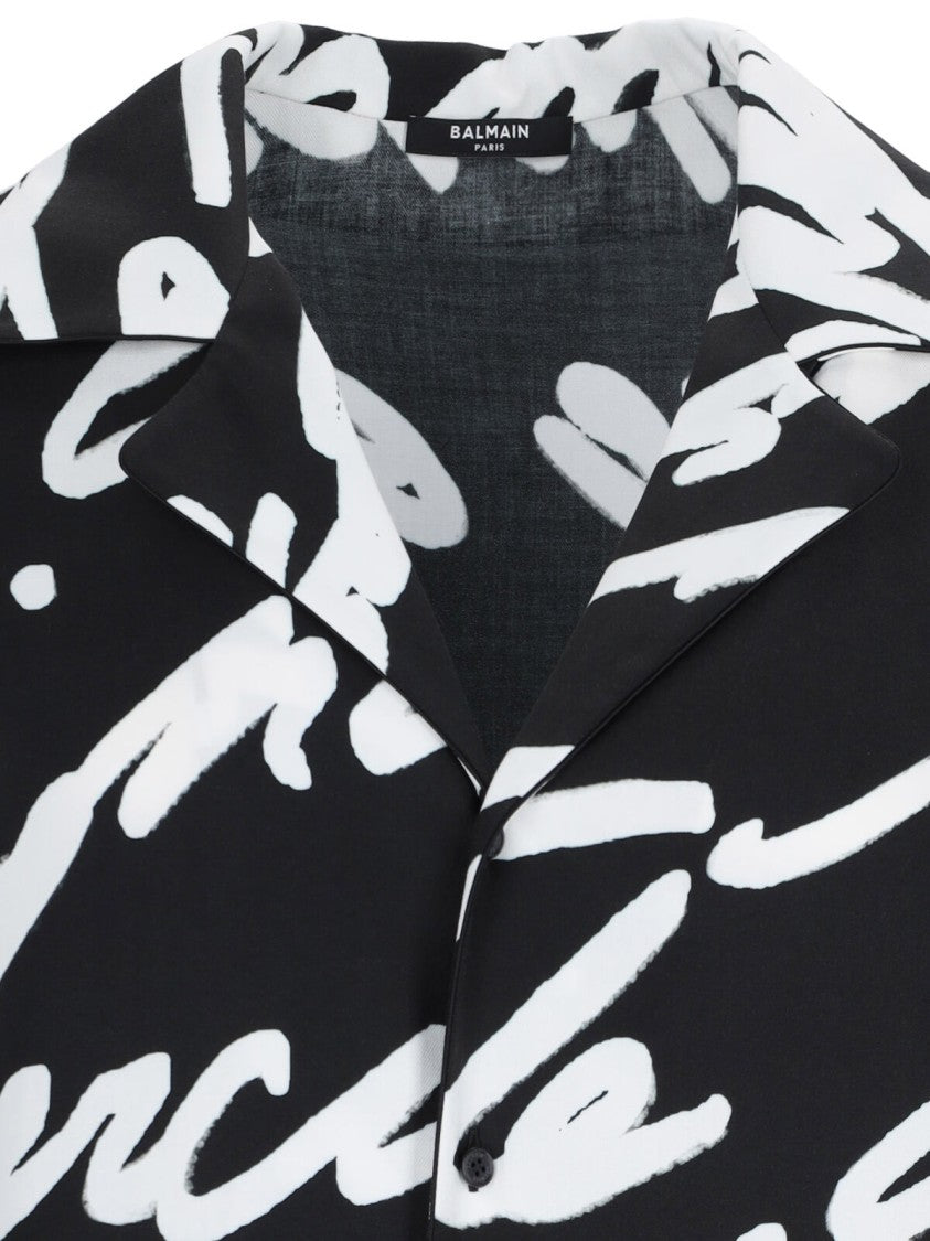 Balmain Printed Shirt – Black