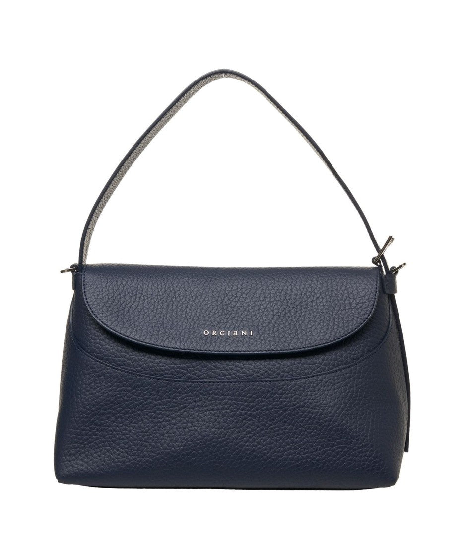Orciani Blue 'Nana' Leather Shoulder Bag