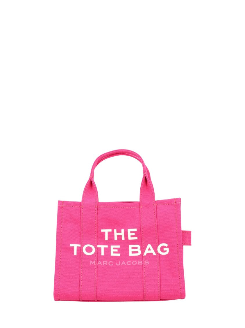 Marc Jacobs Pink Front Logo Cotton Tote Bag