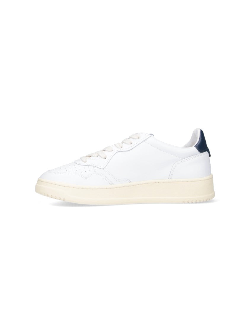 Autry White Medalist Leather Sneakers
