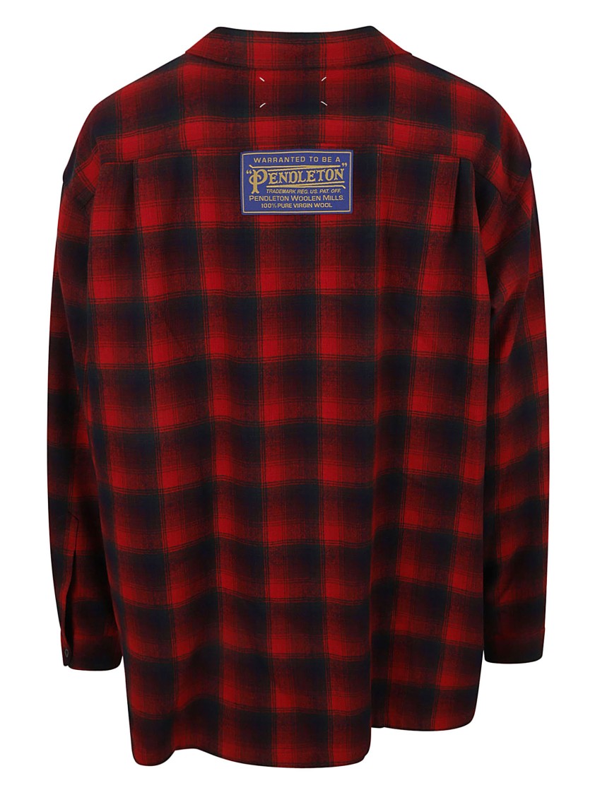 Maison Margiela Plaid Pattern Button-Down Shirt